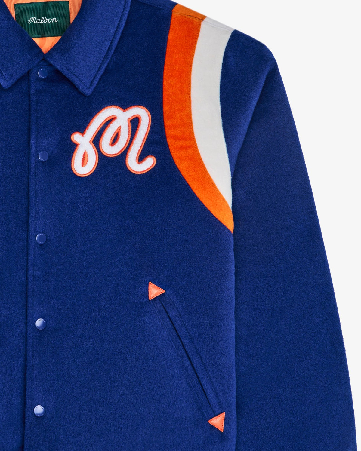 Malbon Knicks The Garden Varsity Jacket - Blue