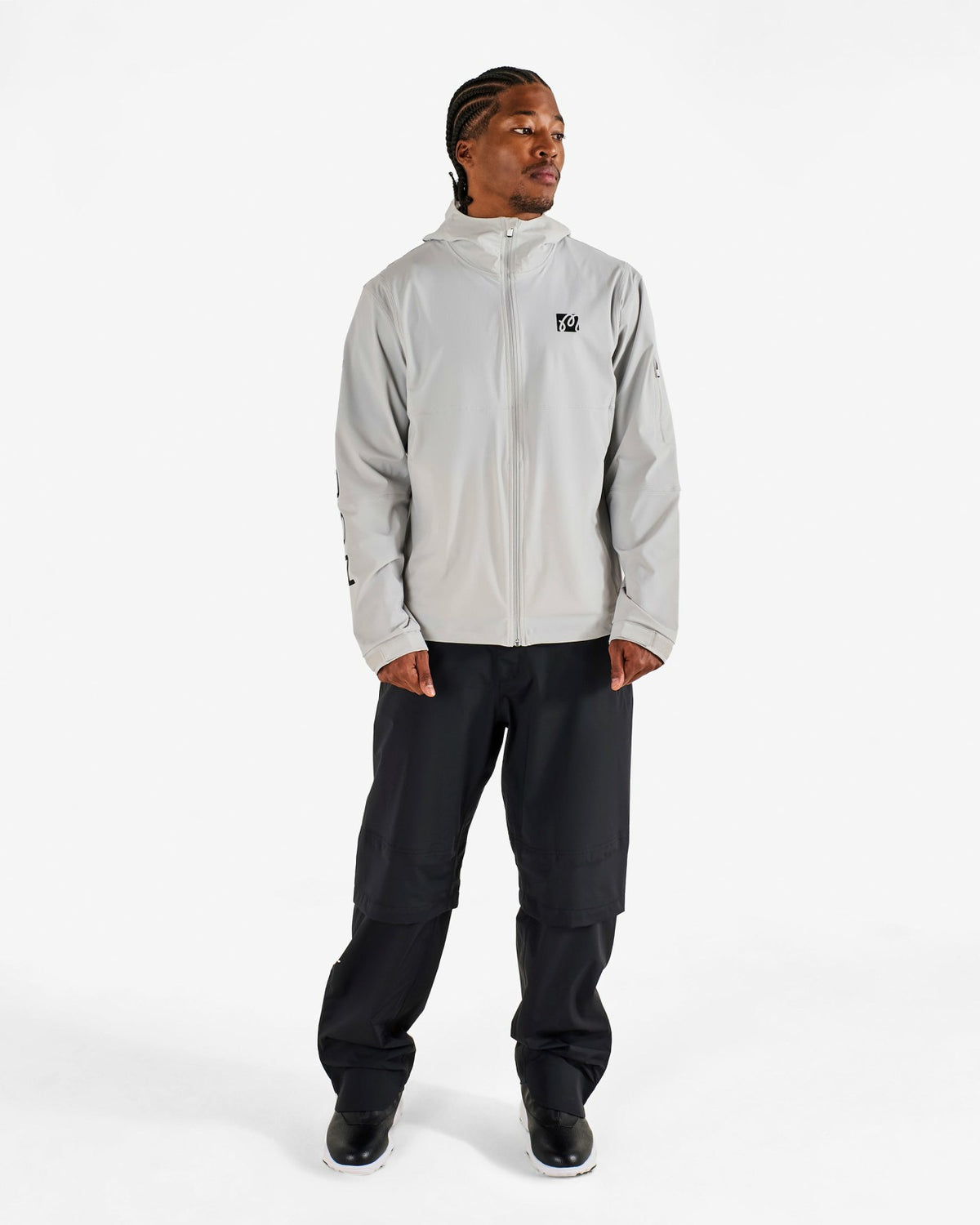 Malbon Performance Full Zip Shell Jacket - Silver