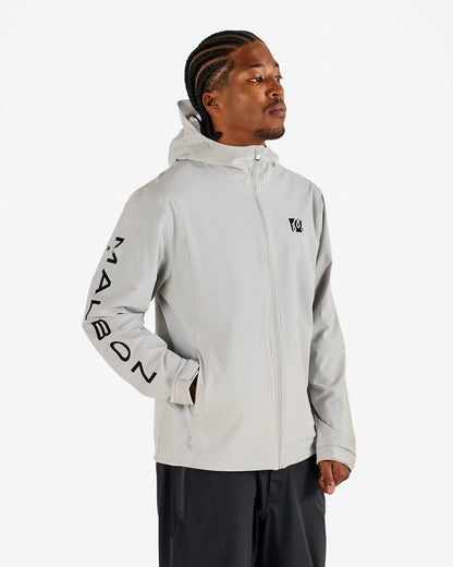 Malbon Performance Full Zip Shell Jacket - Silver