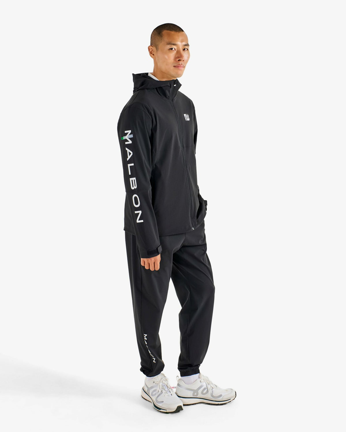Malbon Performance Full Zip Shell Jacket - Black
