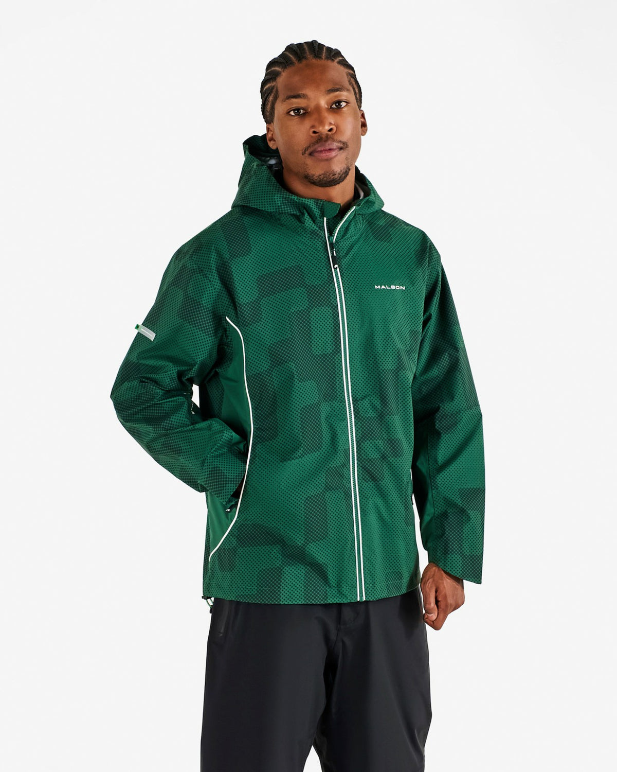 Malbon Performance Full Zip Rain Jacket - Eden