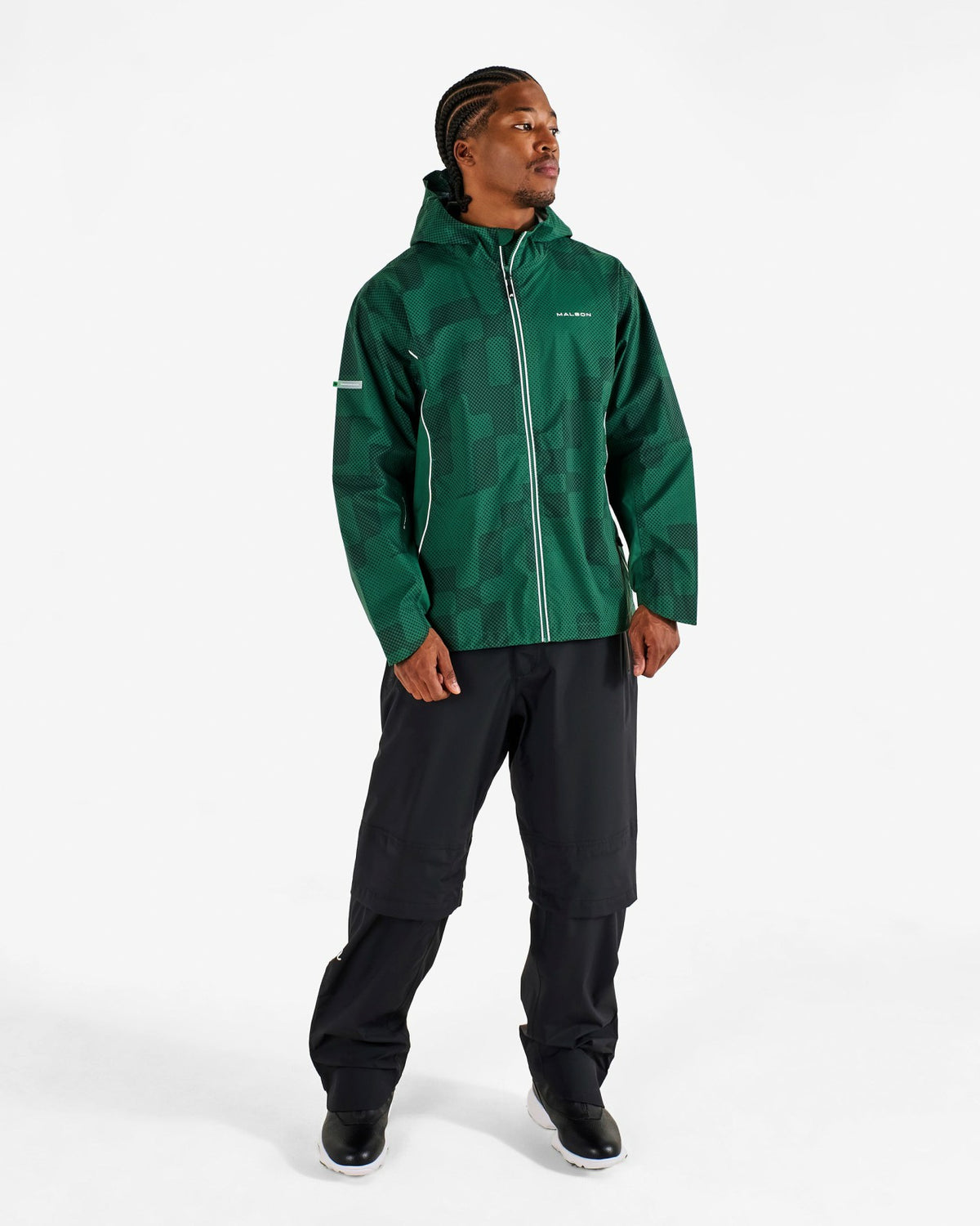 Malbon Performance Full Zip Rain Jacket - Eden