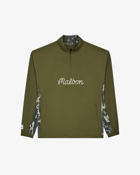 Malbon Tour Divot Camo Performance Shell Jacket - Bark Camo