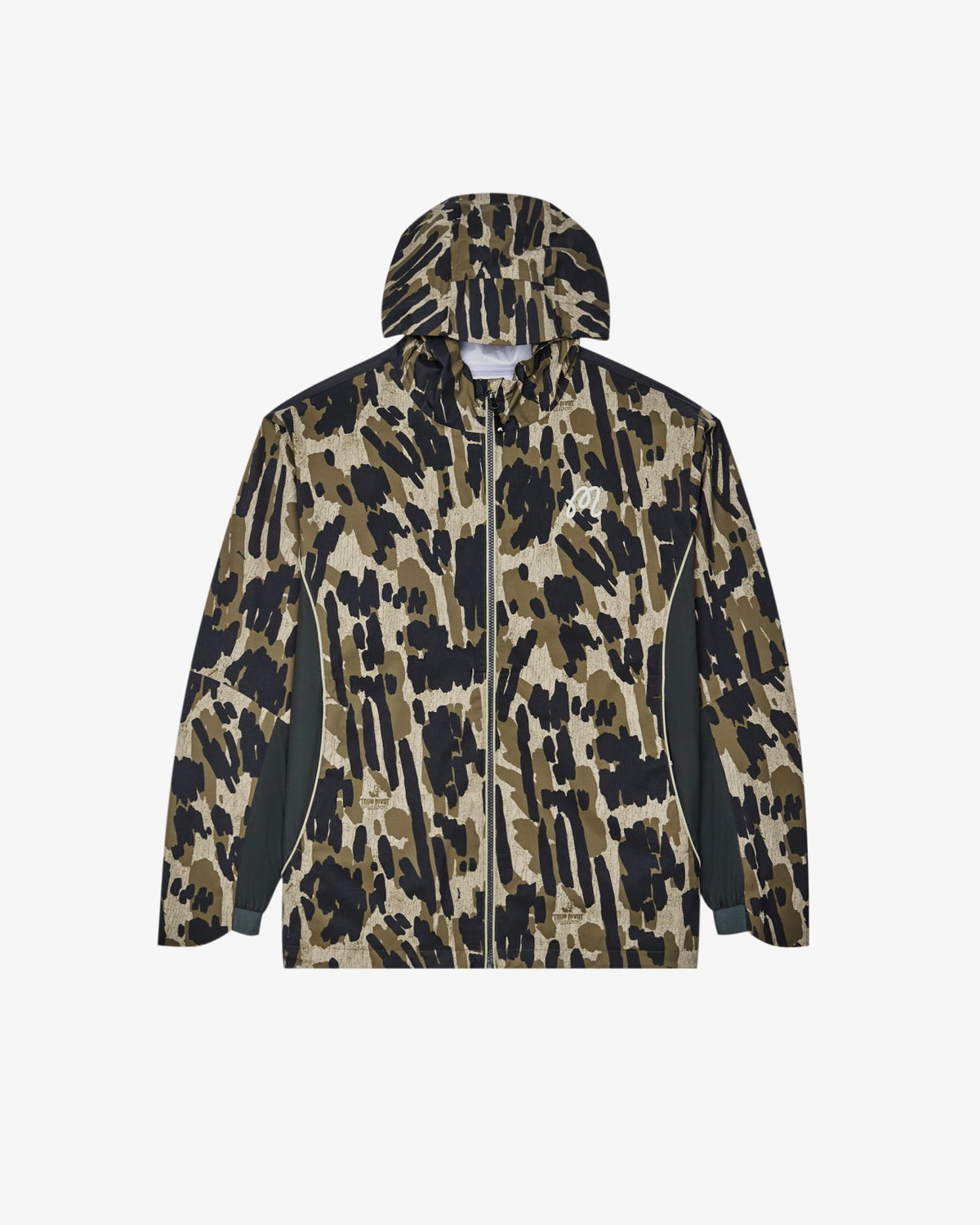 Malbon Tour Divot Camo Rain Jacket - Bark Camo