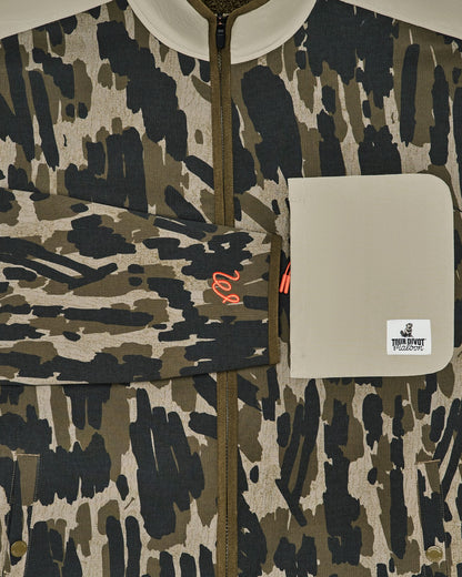 Malbon Tour Divot Camo Sherpa Jacket - Bark Camo
