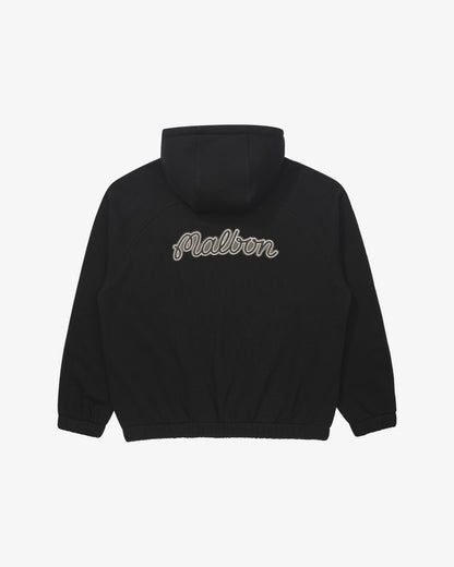 Malbon Studio Seoul Tour Divot French Terry Zip-Up - Black