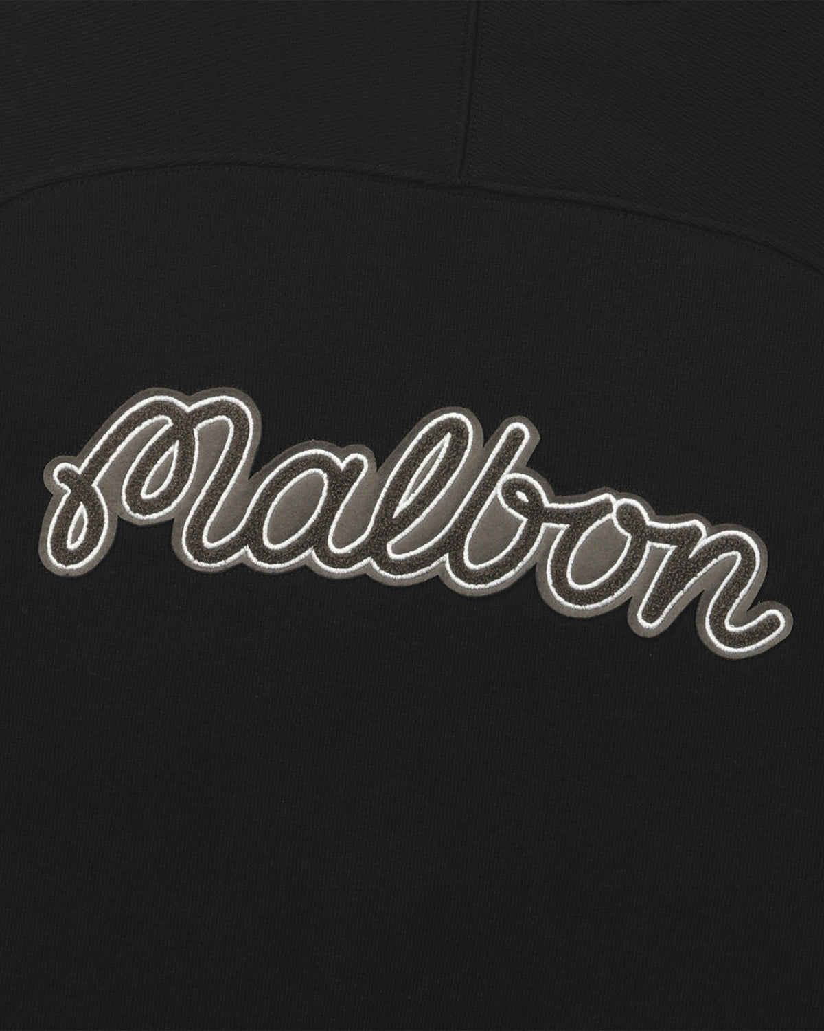 Malbon Studio Seoul Tour Divot French Terry Zip-Up - Black