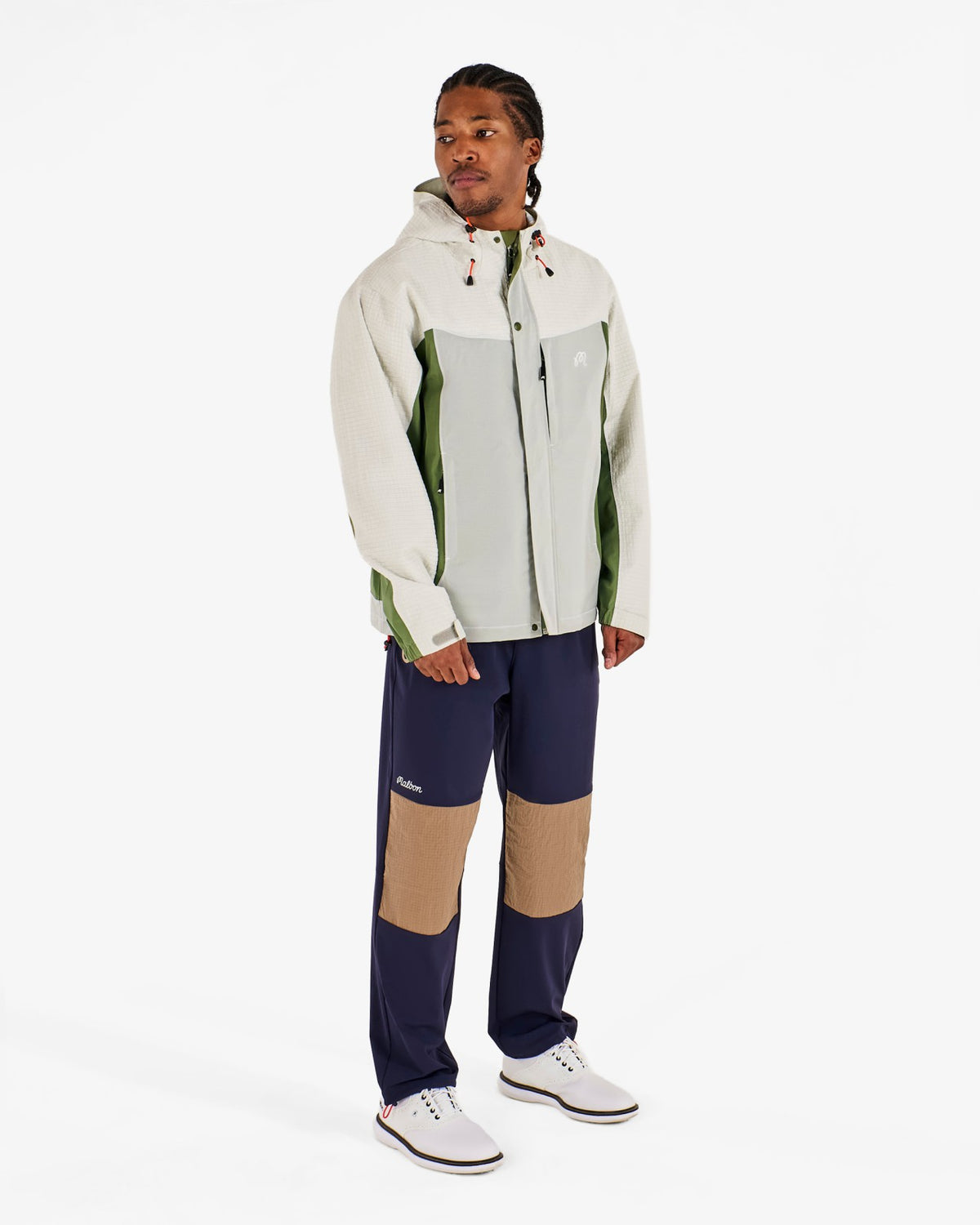 Malbon Torrey Pines Rain Jacket - Silver Green / Moss