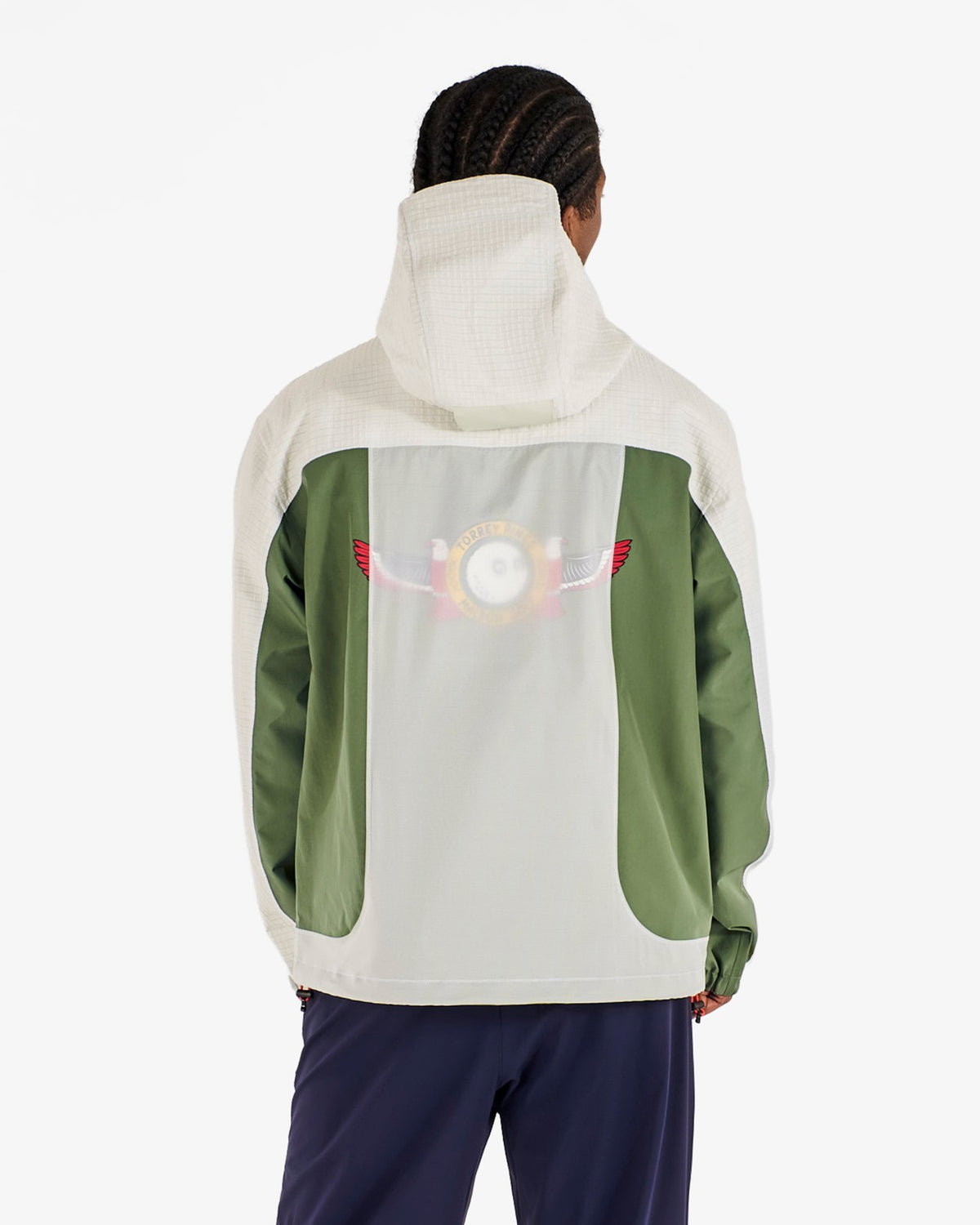 Malbon Torrey Pines Rain Jacket - Silver Green / Moss