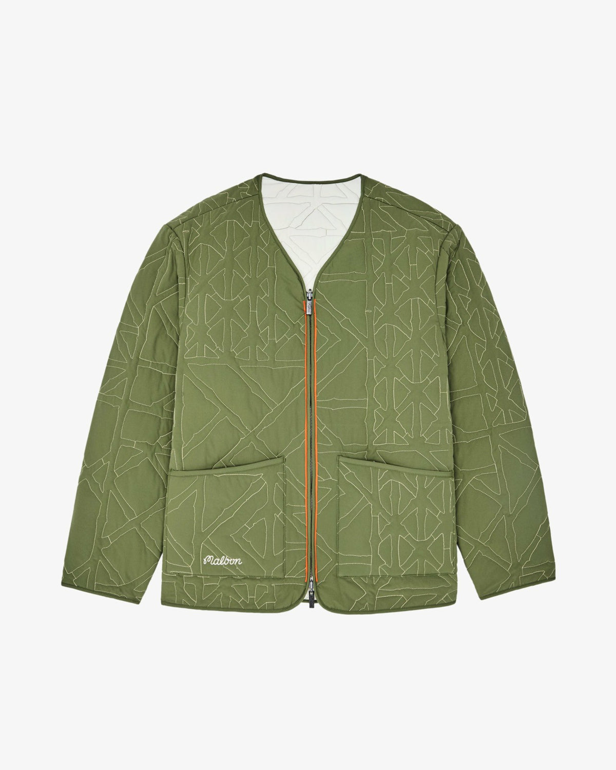 Malbon Guarapo Reversible Jacket - Olivine / Cream