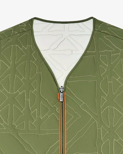 Malbon Guarapo Reversible Jacket - Olivine / Cream