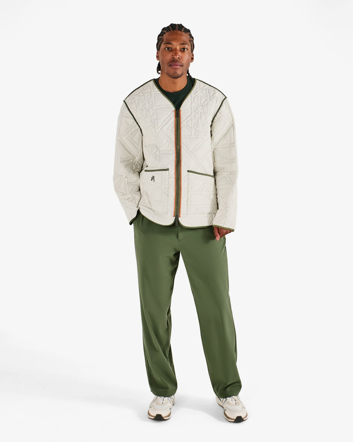 Malbon Guarapo Reversible Jacket - Olivine / Cream
