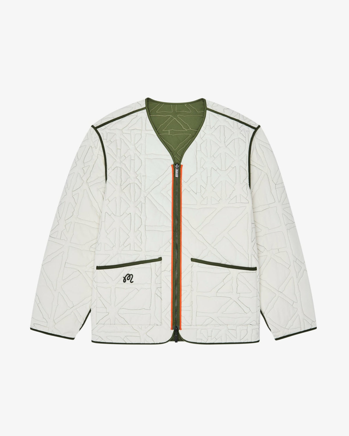 Malbon Guarapo Reversible Jacket - Olivine / Cream