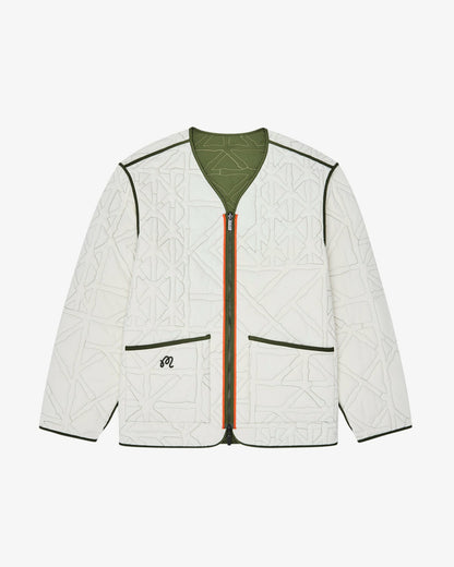 Malbon Guarapo Reversible Jacket - Olivine / Cream