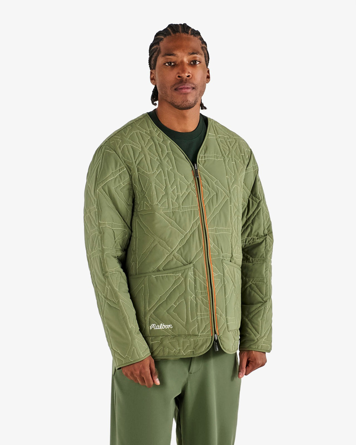 Malbon Guarapo Reversible Jacket - Olivine / Cream