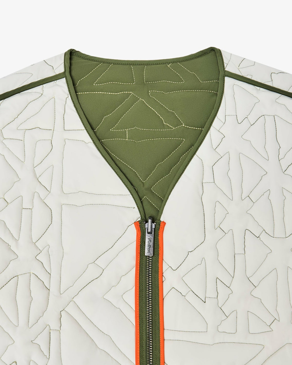 Malbon Guarapo Reversible Jacket - Olivine / Cream