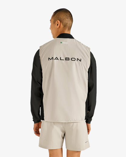 Malbon Performance Ribbed Panel Vest - Tan