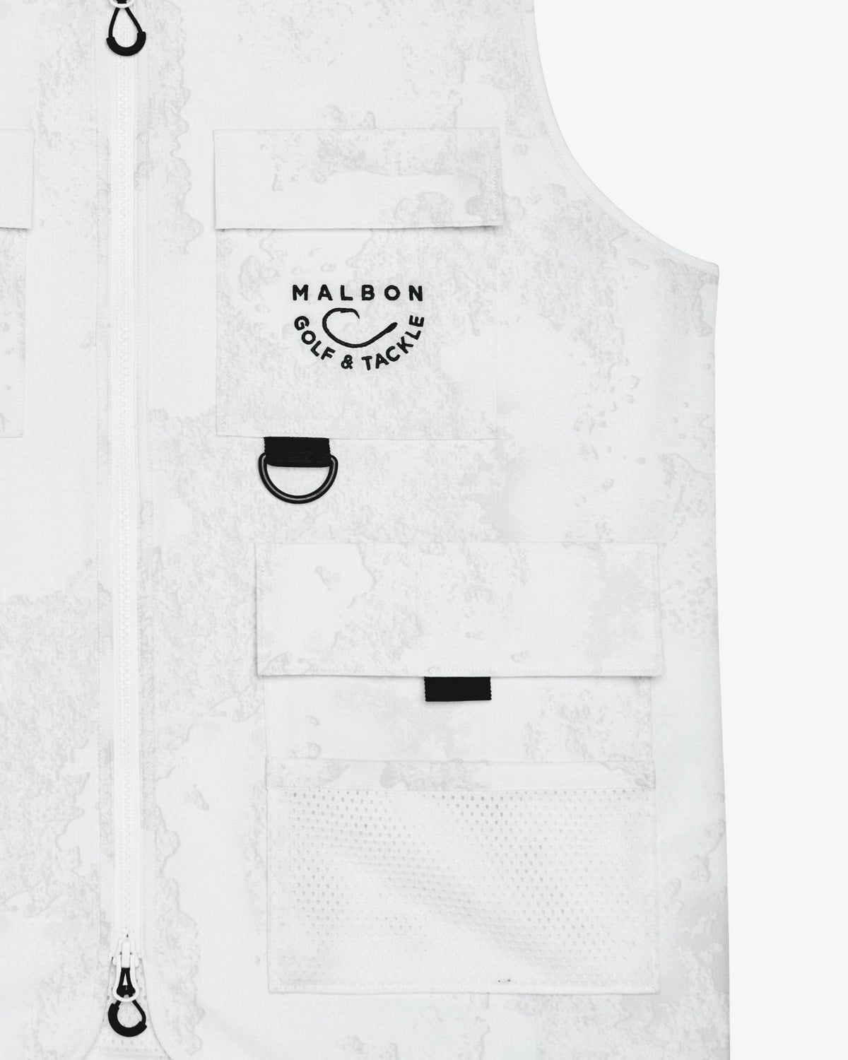Malbon Golf And Tackle Vest - White Ripple