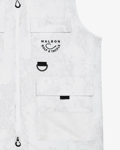 Malbon Golf And Tackle Vest - White Ripple