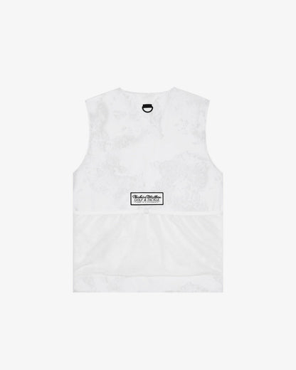 Malbon Golf And Tackle Vest - White Ripple