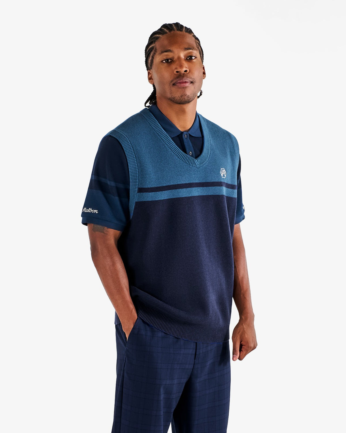 Malbon Bettinardi Sweater Vest - Maritime Blue