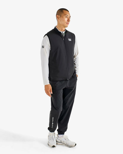 Malbon Performance Ribbed Panel Vest - Black