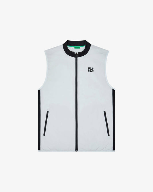Malbon Performance Ribbed Panel Vest - Silver / Black