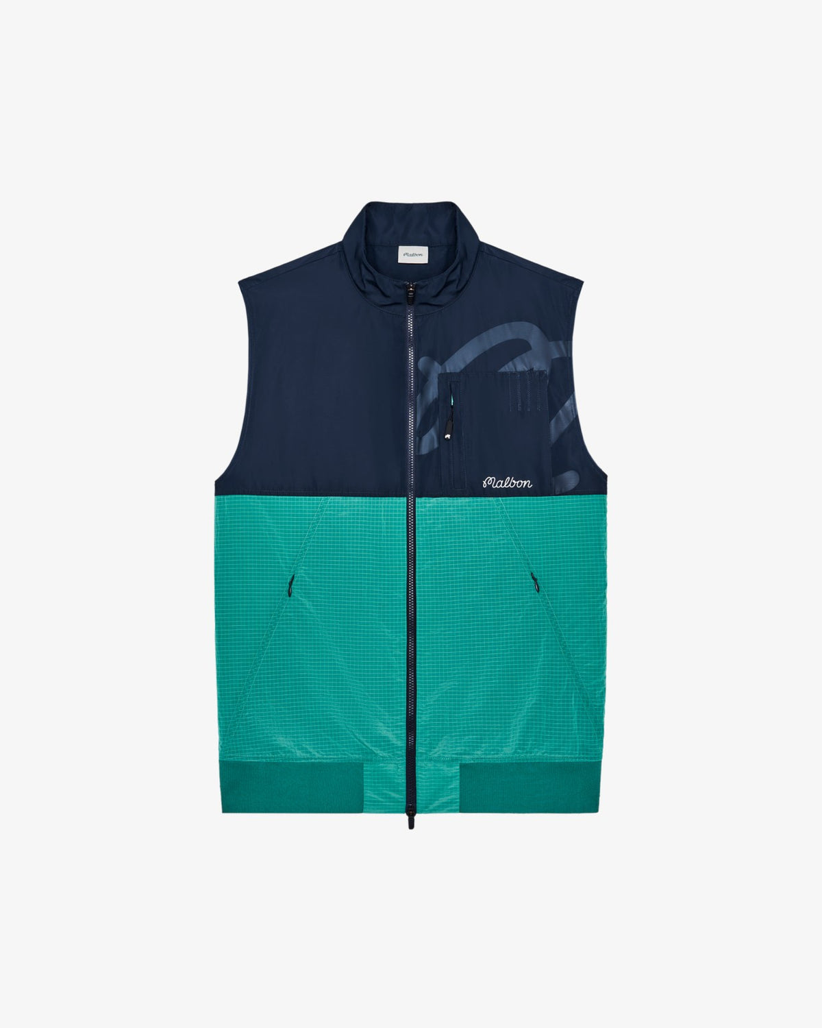 Malbon Finca Vest - Black / Marine Green