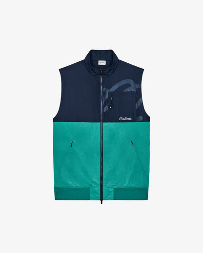 Malbon Finca Vest - Black / Marine Green