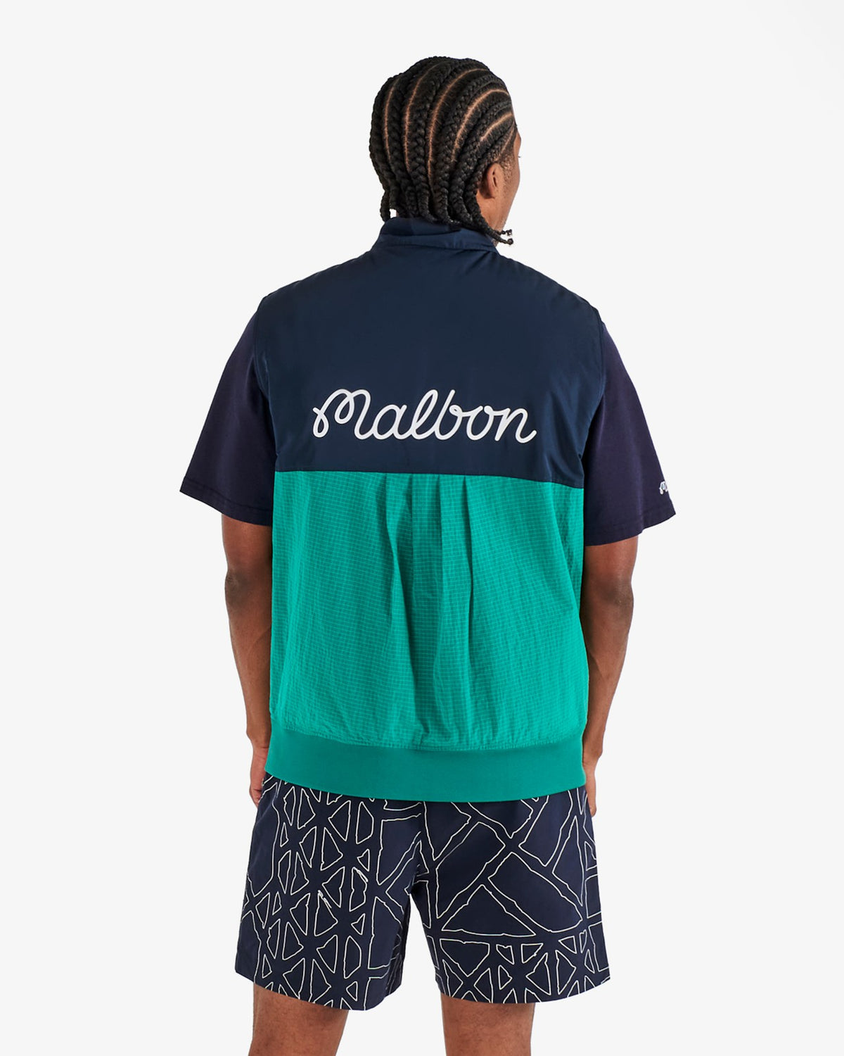 Malbon Finca Vest - Black / Marine Green