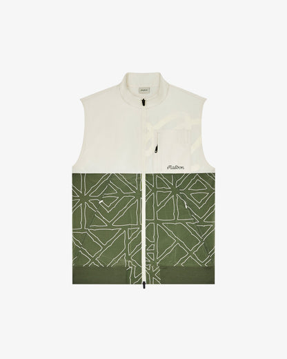 Malbon Finca Vest - Cream / Olivine