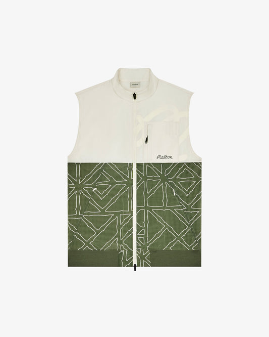 Malbon Finca Vest - Cream / Olivine