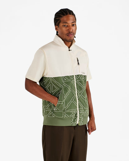Malbon Finca Vest - Cream / Olivine