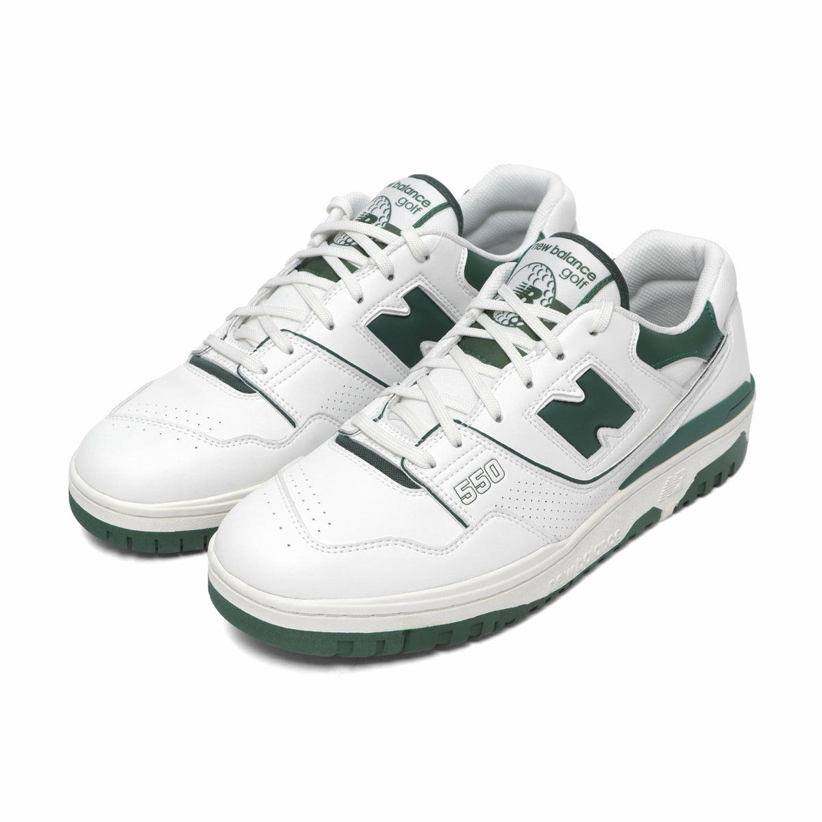 Malbon New Balance 550 Golf Shoe - White/Green