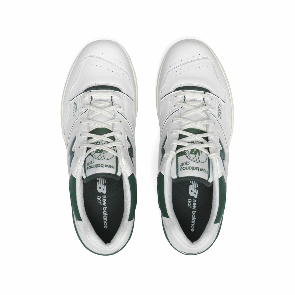 Malbon New Balance 550 Golf Shoe - White/Green