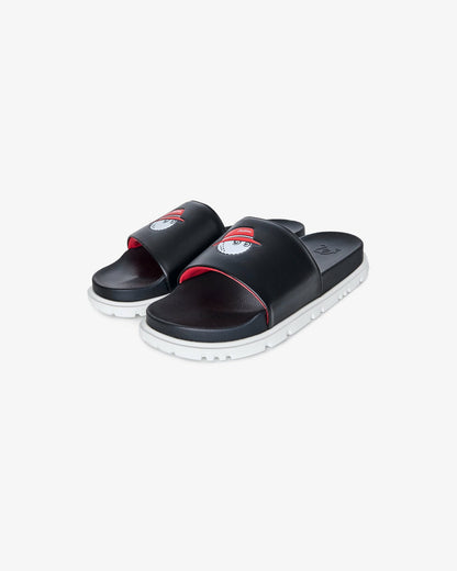 Malbon Buckets Slide - Black/Red