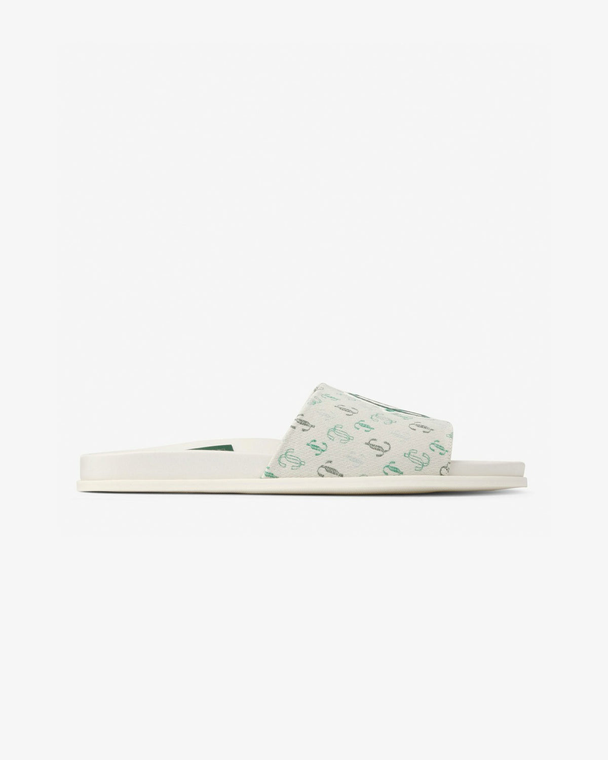 Malbon Jimmy Choo X Malbon Mens Slide - Latte/Malbon Green