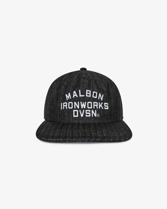 Malbon Foreman Snapback - Black Stone Washed Denim