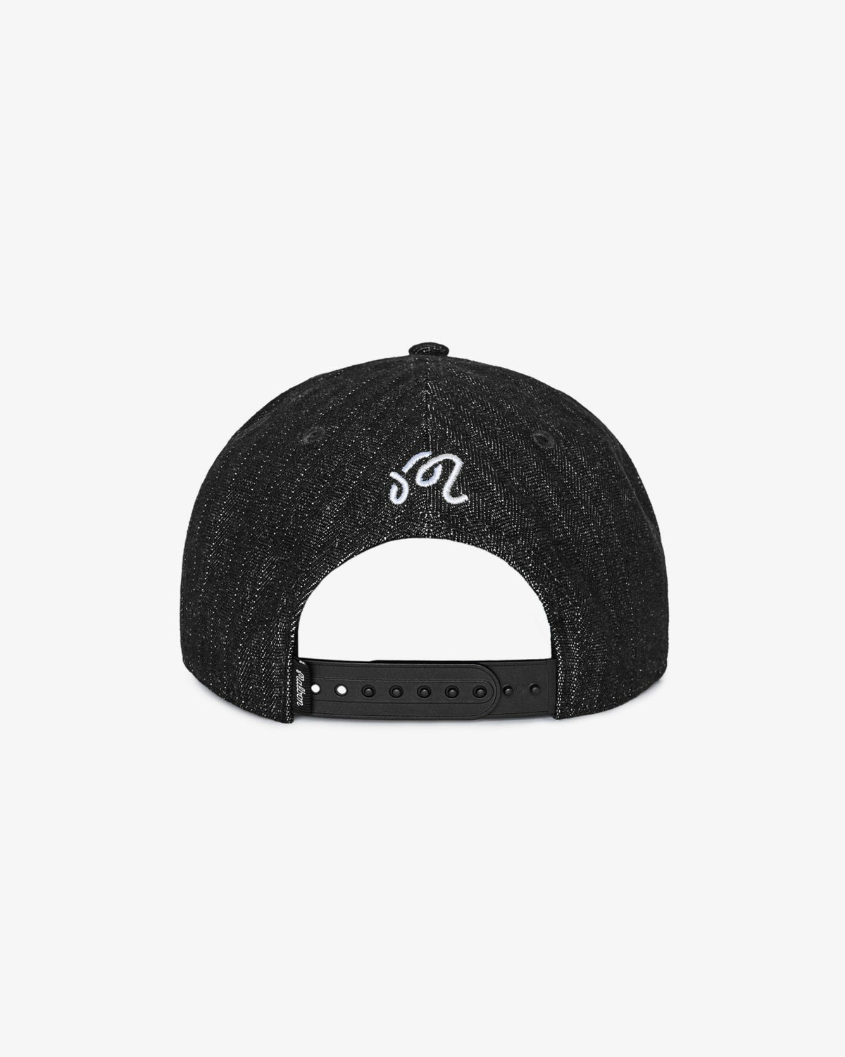 Malbon Foreman Snapback - Black Stone Washed Denim