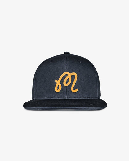 Malbon M Script Snapback - Blueberry
