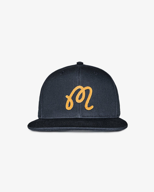 Malbon M Script Snapback - Blueberry