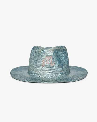 Malbon Indigo Straw Hat - Indigo