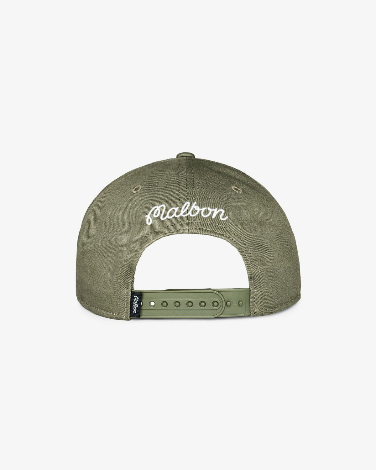 Malbon M Script Snapback - Military Green