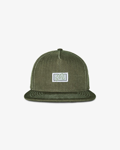 Malbon Station Snapback - Military Green
