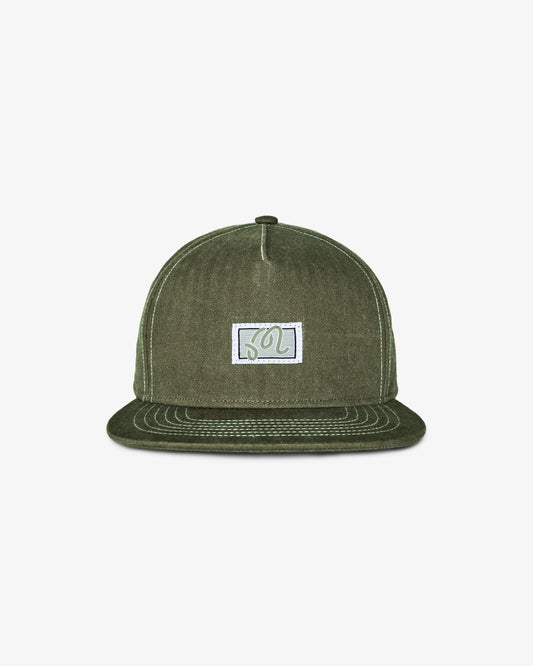 Malbon Station Snapback - Military Green