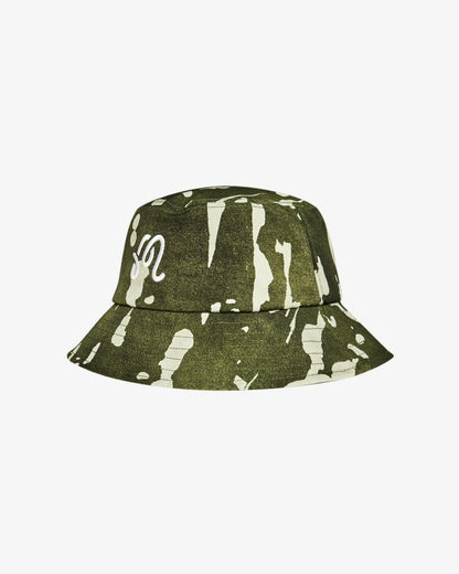 Malbon Inkwash Bucket Hat - Olive Inkwash