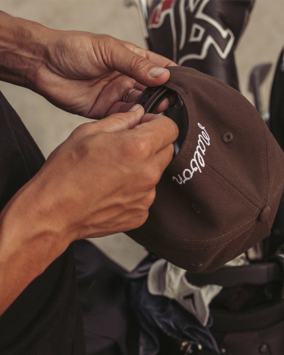 Malbon Malbon X New Era 9forty A-Frame M Script - Walnut