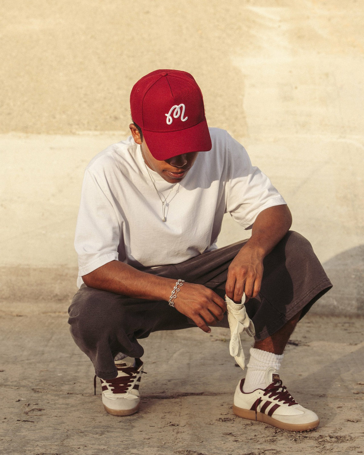 Malbon Malbon X New Era 9forty A-Frame M Script - Cardinal