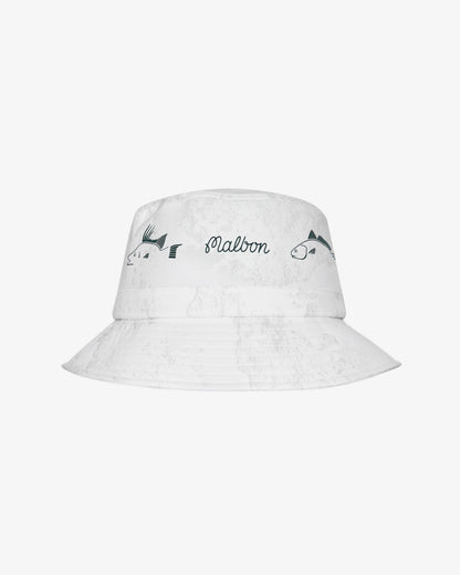 Malbon Golf And Tackle Bucket Hat - White Ripple