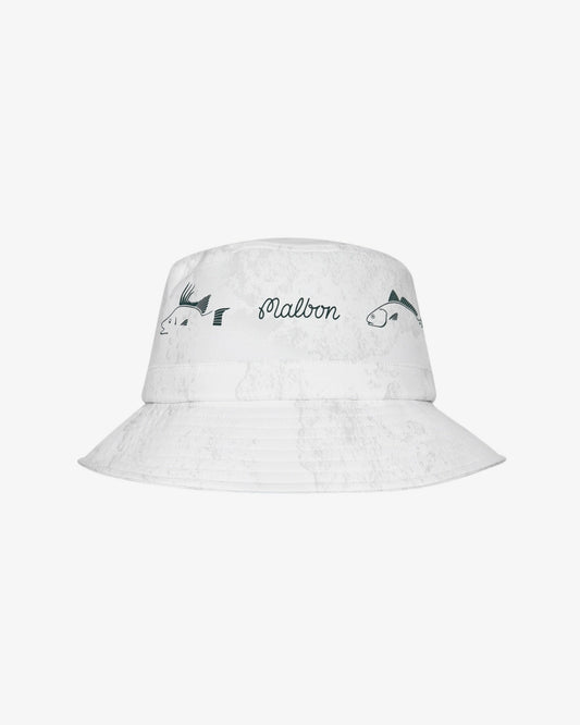 Malbon Golf And Tackle Bucket Hat - White Ripple